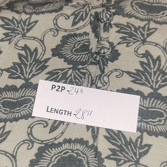 Knox Rose Olive Green Floral Blouse - Picture 5 of 6